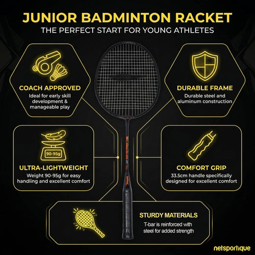 Lot de 10 raquettes de badminton junior - Idéales pour progresser