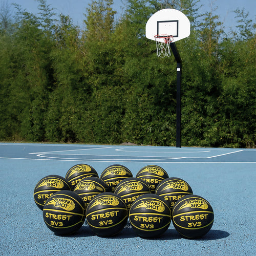 Lot de 10 ballons de basket Street 3v3 - Pompe et sac de rangement OFFERTS !