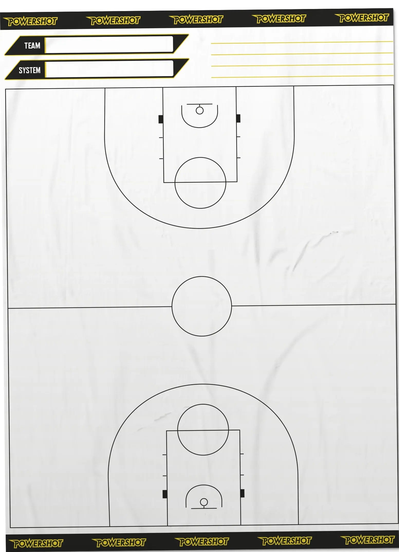 Rouleau feuilles tactique Basketball - Terrain entier