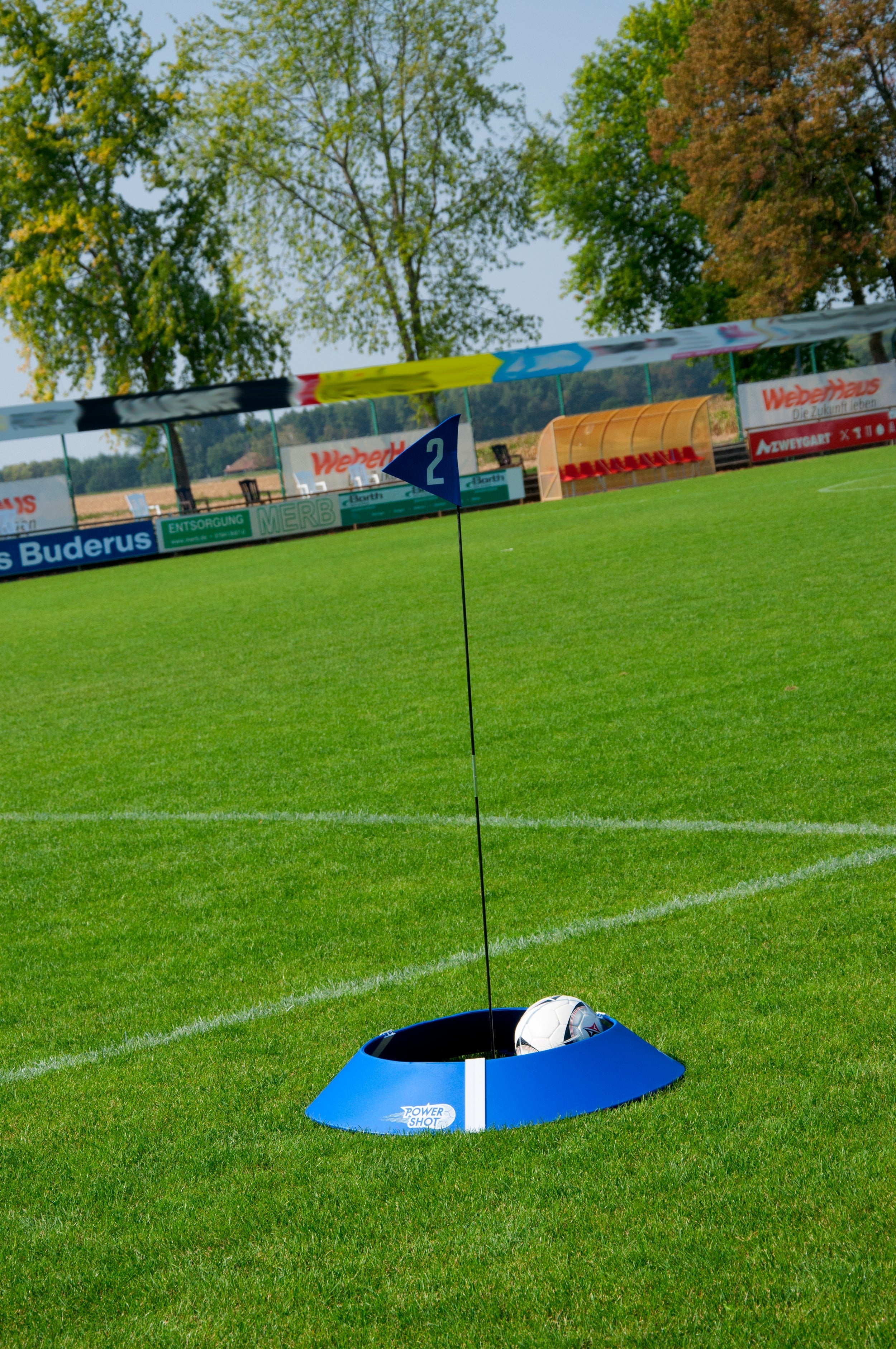 Kit de 3 cibles de FOOT GOLF avec jalon drapeaux et sac de transport