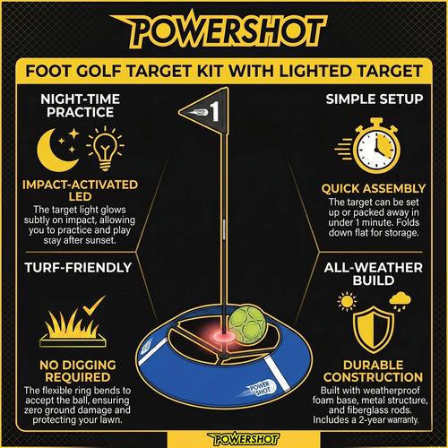 Kit de cible de FOOT GOLF avec cible lumineuse