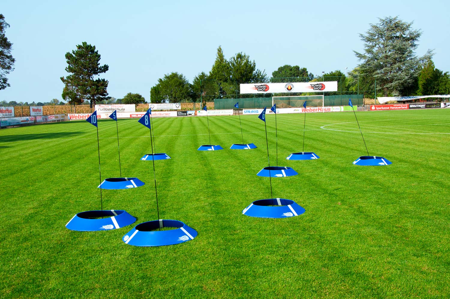Kit de 10 cibles de FOOT GOLF avec cibles lumineuses