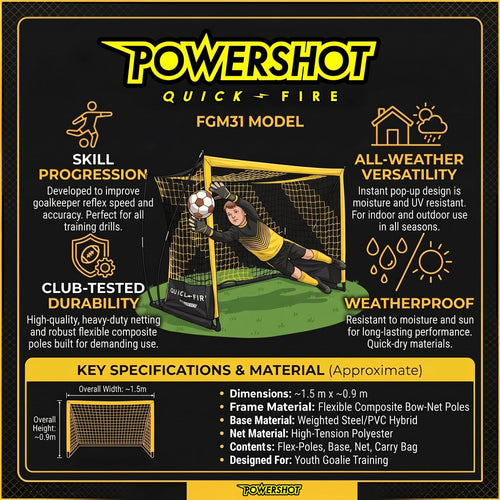 But de football POWERSHOT® QUICKFIRE 1,5 X 0,9 m
