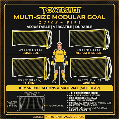 But de foot MULTI-SIZE - QuickFire® - 3 ou 4 m x 1,50 ou 2 m