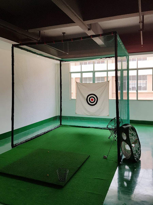 Cage practice golf : structure et filet 3 x 3 x 3 m
