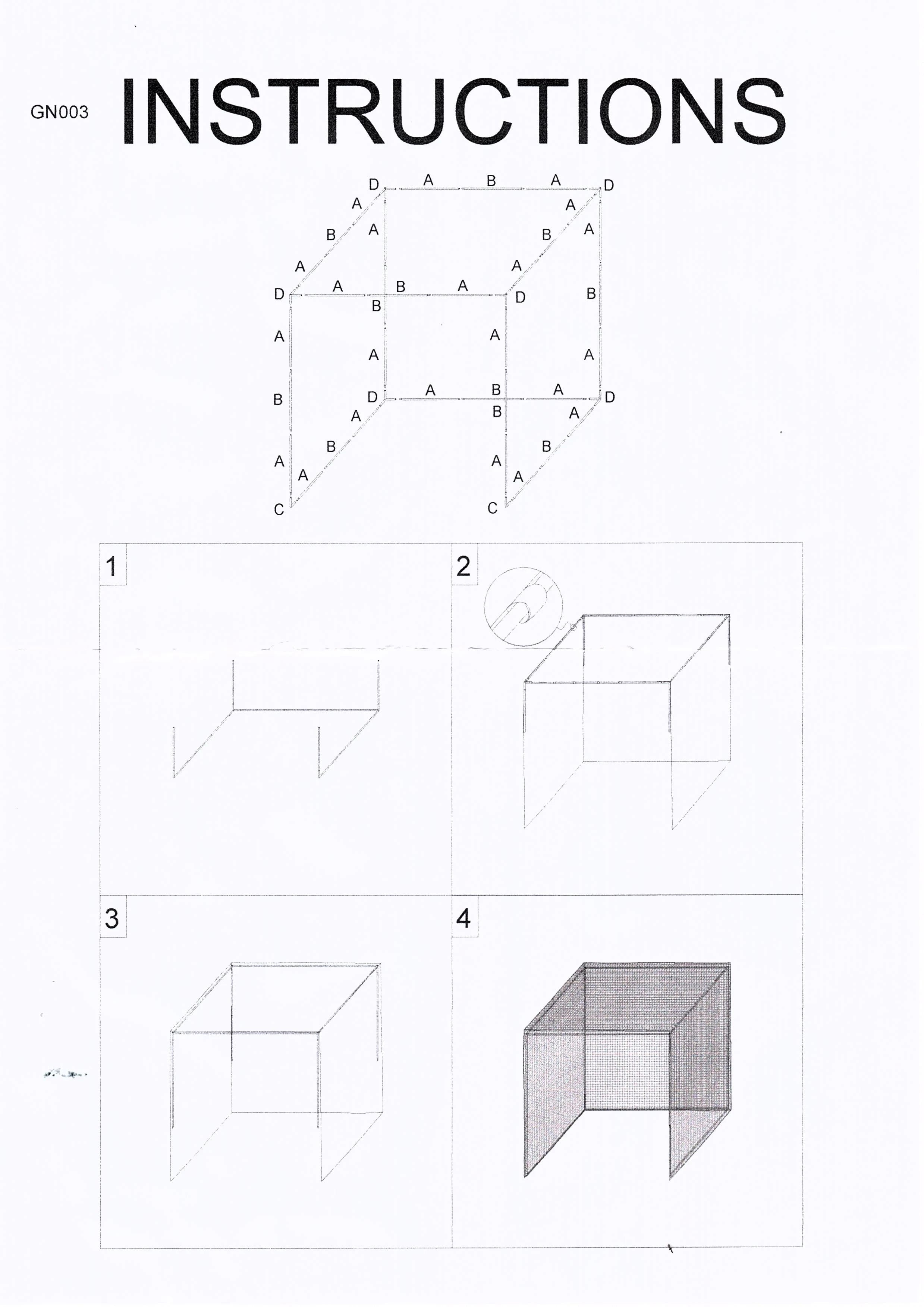 Cage practice golf : structure et filet 3 x 3 x 3 m