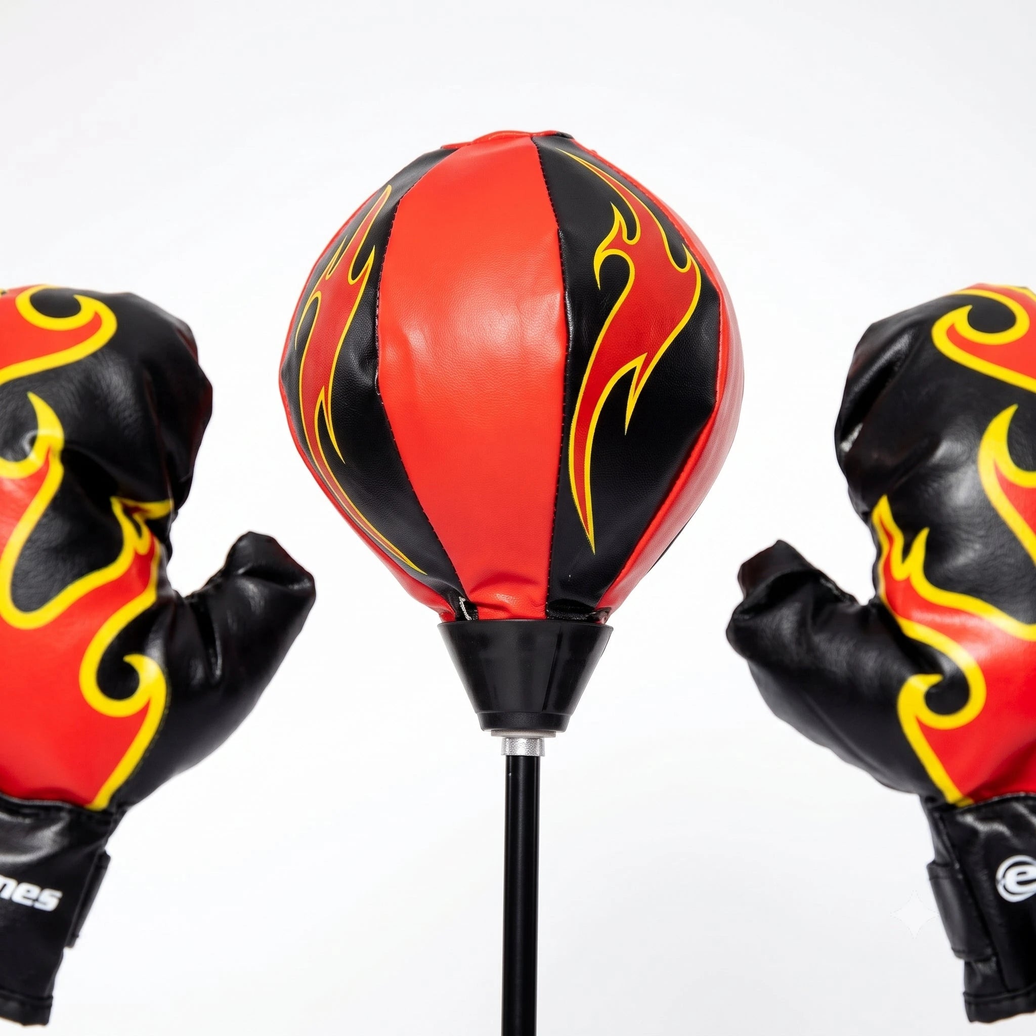Sac de frappe sur pied avec gants de boxe - Enfant