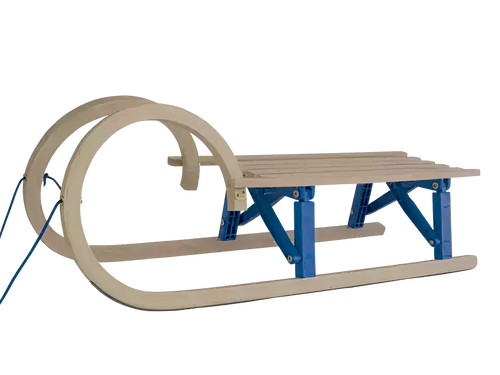 Luge escargot en bois pliable avec siège - 110cm