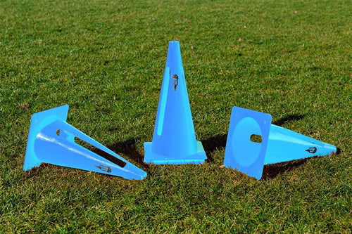 Lot de 4 cônes souples - 38 cm - Bleu