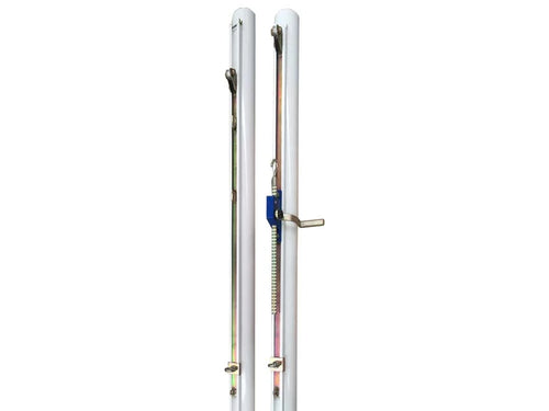 Poteaux multisports acier ø 90mm - Volleyball/Tennis/Badminton - Avec fourreaux