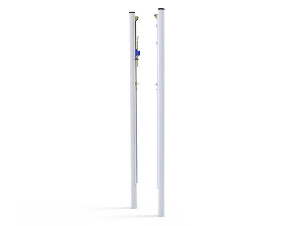 Poteaux multisports acier ø 90mm - Volleyball/Tennis/Badminton - Avec fourreaux