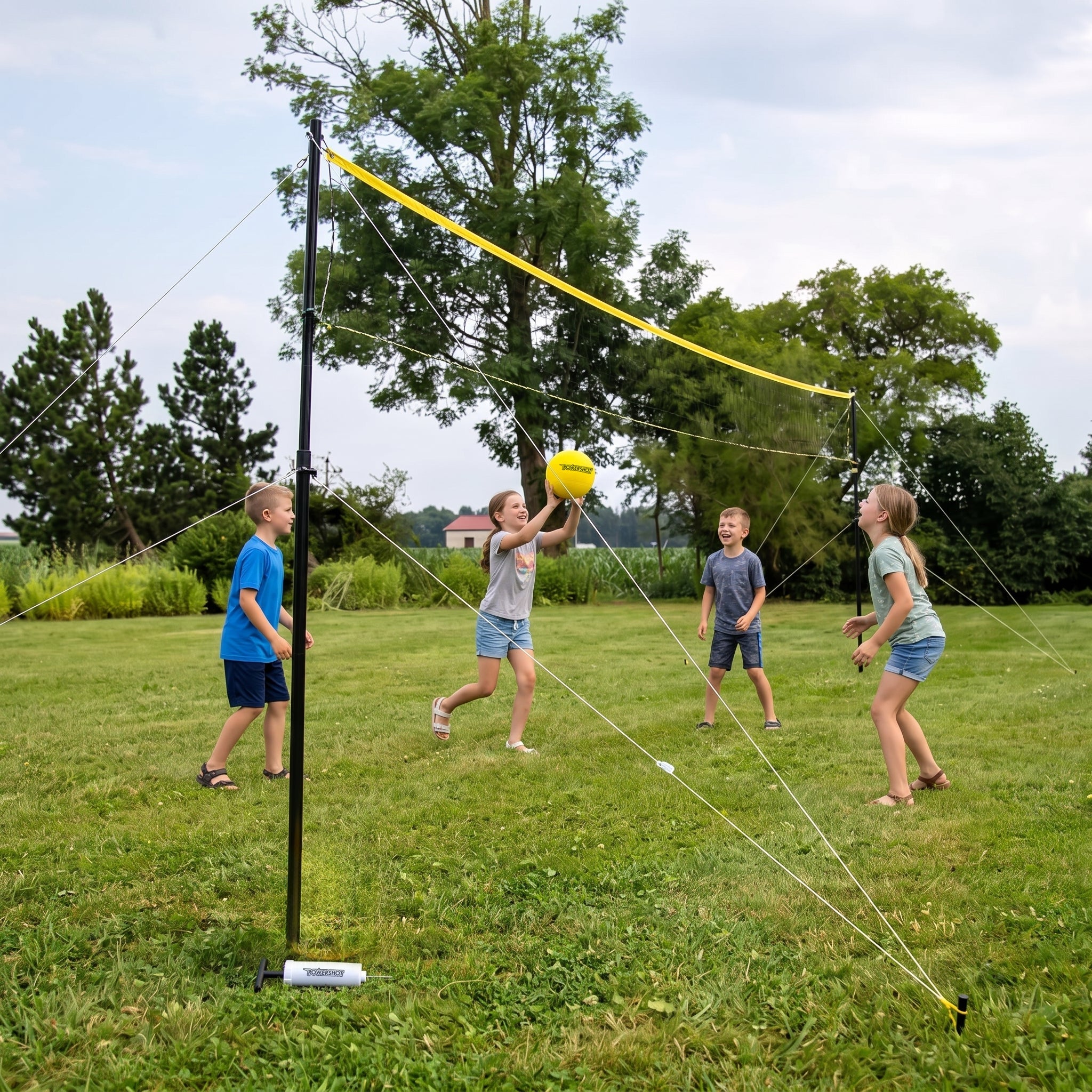 Set Volleyball 6m - Avec poteaux, filet, balle et pompe