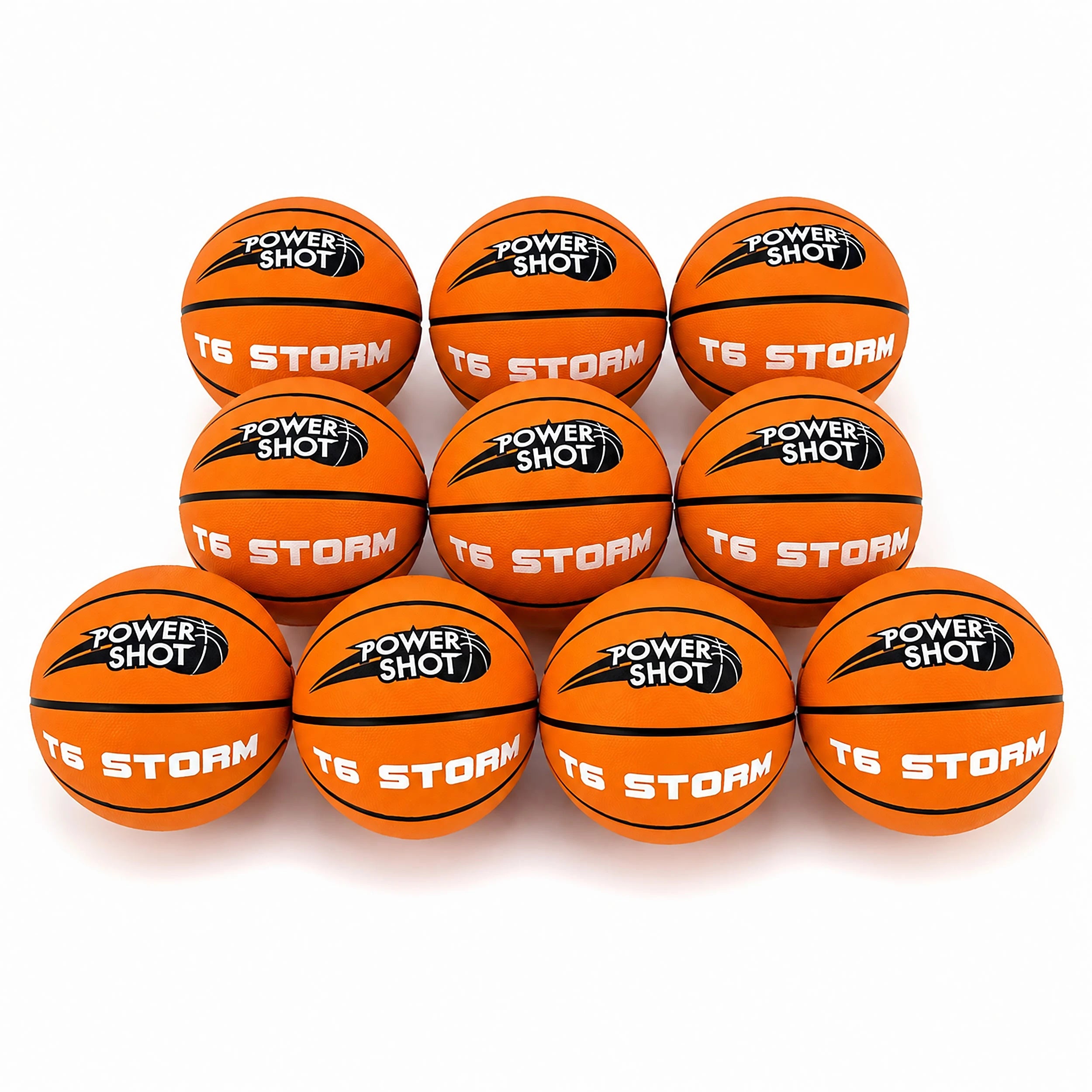 Lot de 10 ballons de basket Storm T6 - Pompe et sac de rangement OFFERTS