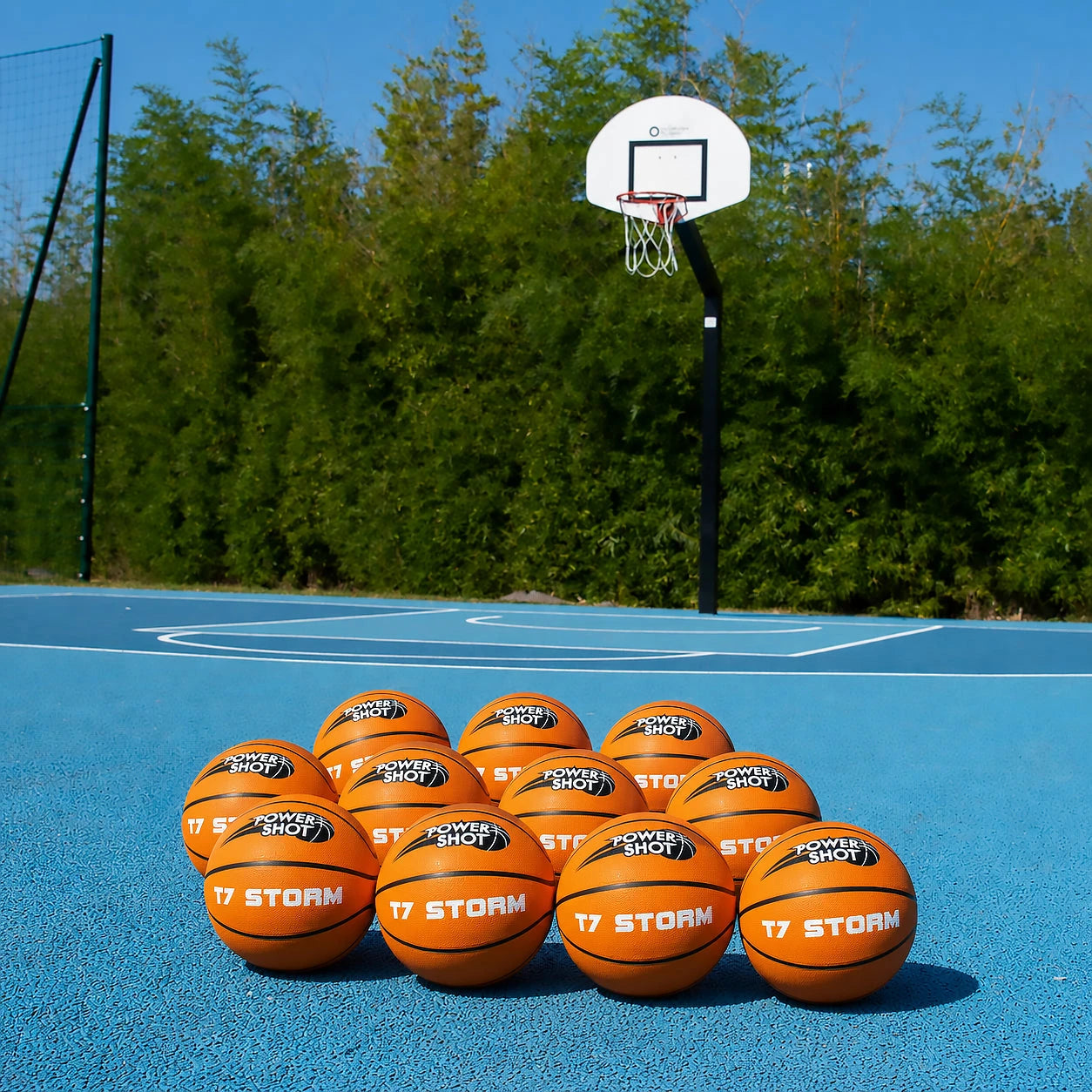 Lote de 10 balones de baloncesto Storm T7 - Bomba y bolsa GRATIS