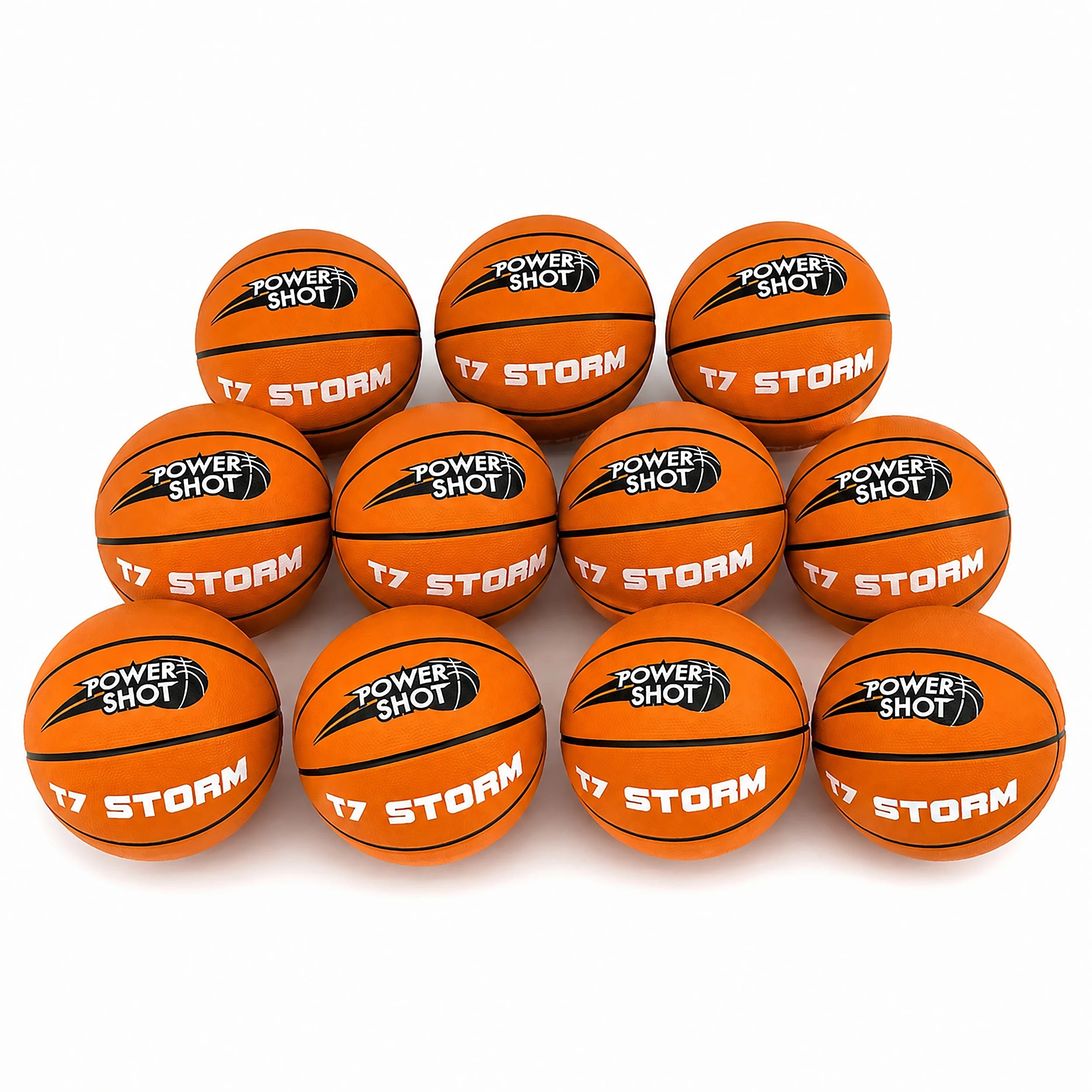 Lot de 10 ballons de basket Storm T7 - Pompe et sac de rangement OFFERTS