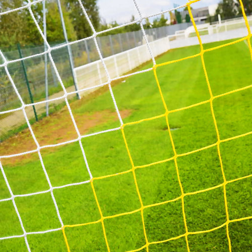 Filet de foot de 2 couleurs (7,32x2,44m) Blanc / Jaune