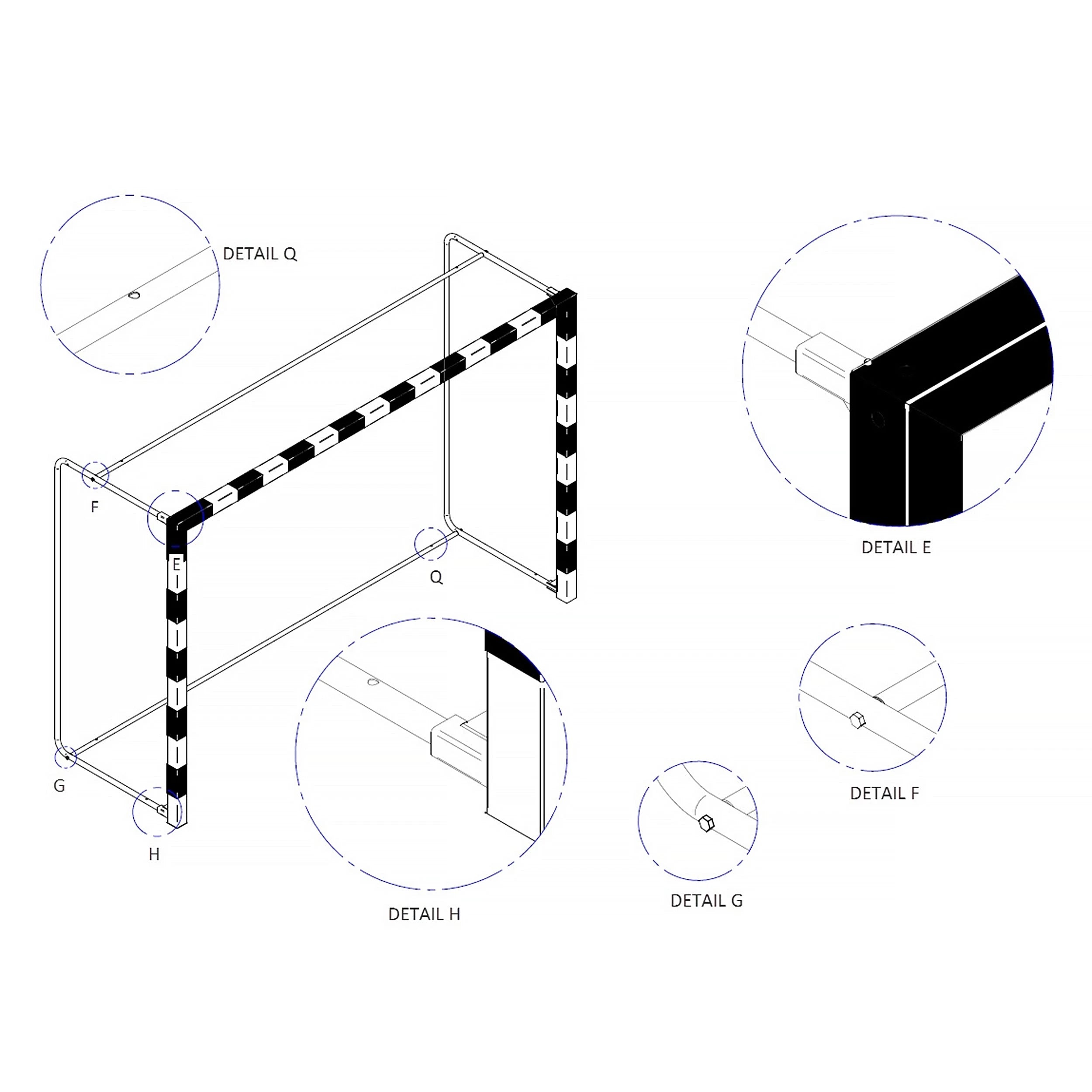 But de Handball Compétition Pliable - Mobile en aluminium